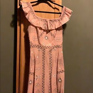 Sandro printed linen midi dress